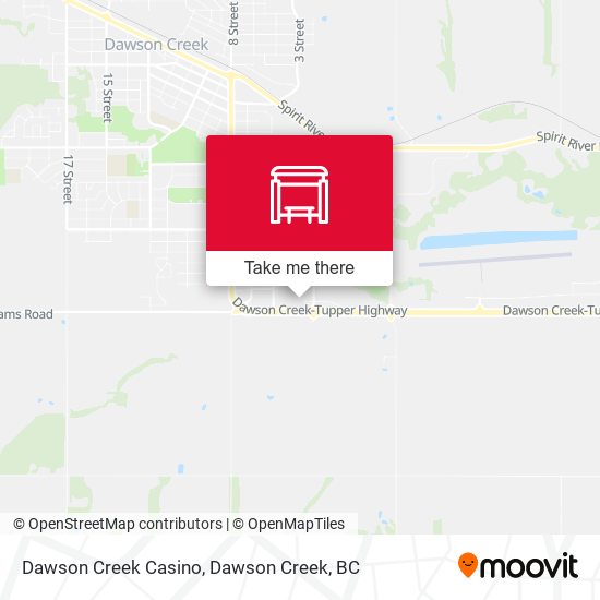 Dawson Creek Casino map