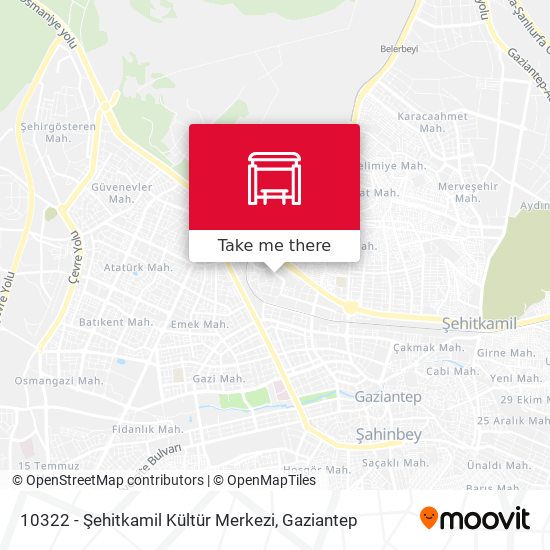 10322 - Şehitkamil Kültür Merkezi map