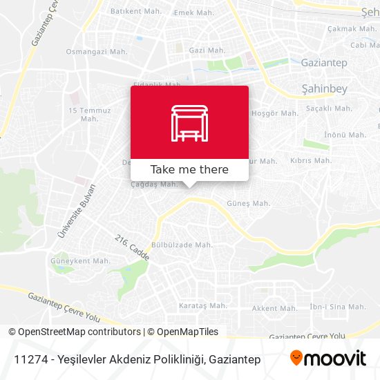 11274 - Yeşilevler Akdeniz Polikliniği map