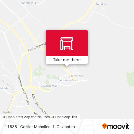 11838 - Gaziler Mahallesi 1 map
