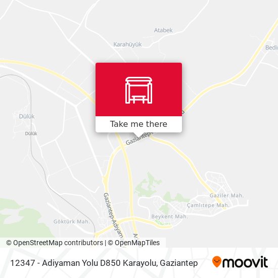 12347 - Adiyaman Yolu D850 Karayolu map