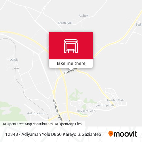 12348 - Adiyaman Yolu D850 Karayolu map