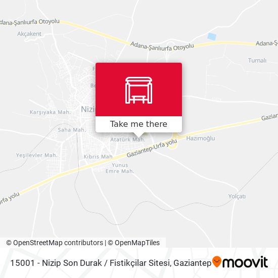 15001 - Nizip Son Durak / Fistikçilar Sitesi map