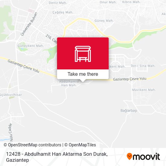 12428 - Abdulhamit Han Aktarma Son Durak map