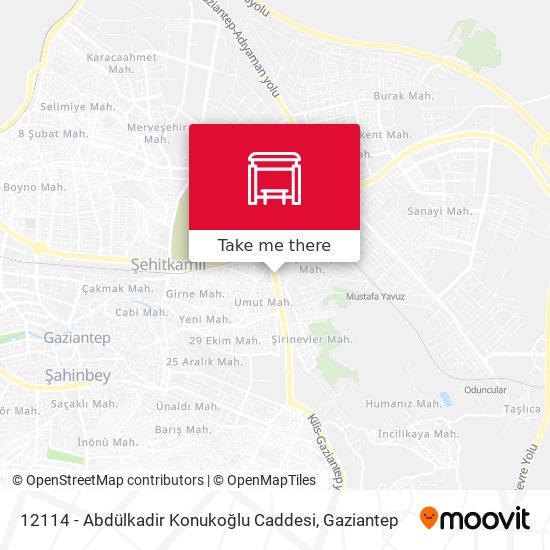 12114 - Abdülkadir Konukoğlu Caddesi map