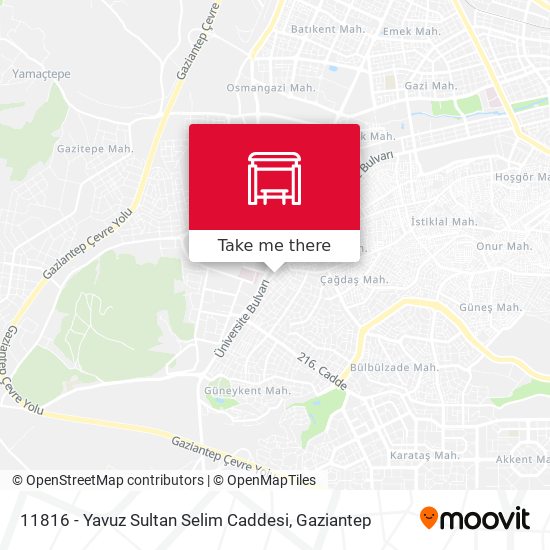 11816 - Yavuz Sultan Selim Caddesi map