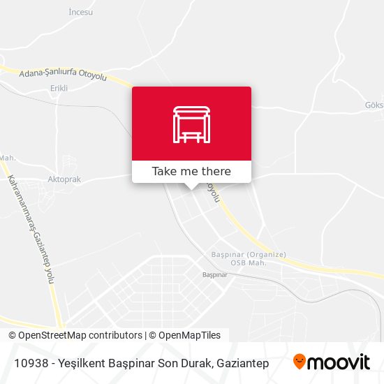 10938 - Yeşilkent Başpinar Son Durak map