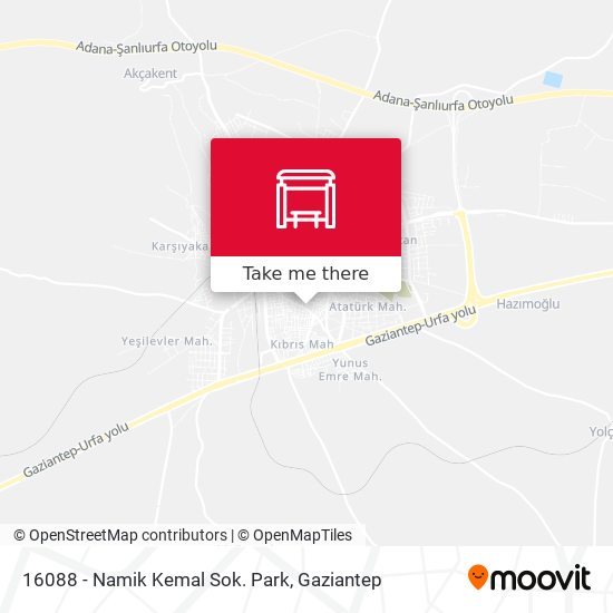 16088 - Namik Kemal Sok. Park map