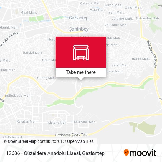 12686 - Güzeldere Anadolu Lisesi map