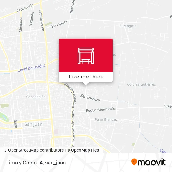 Lima y Colón -A map