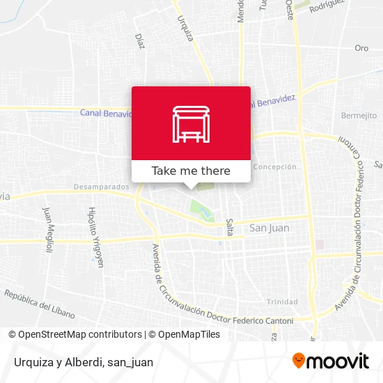 Urquiza y Alberdi map
