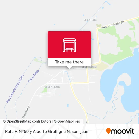 Ruta P. Nº60 y Alberto Graffigna N map