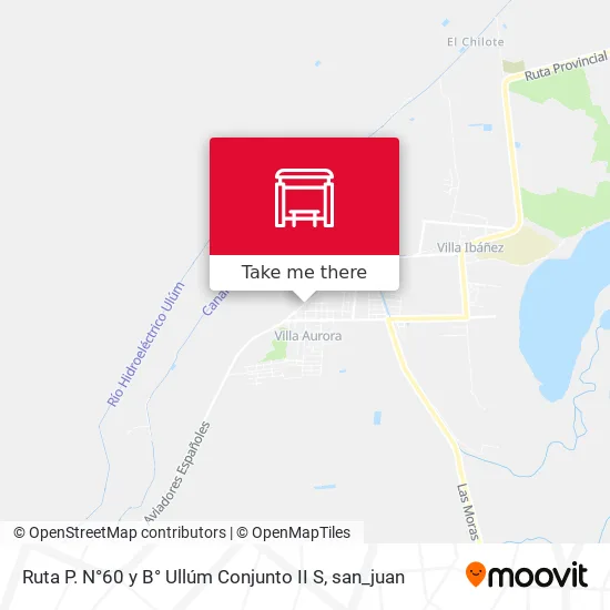 Ruta P. N°60 y B° Ullúm Conjunto II S map
