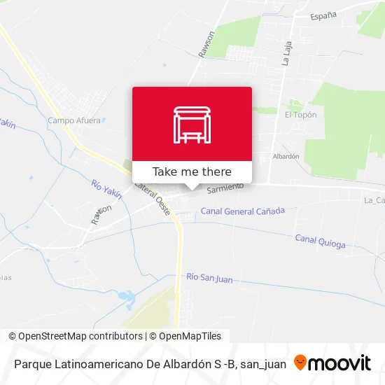 Parque Latinoamericano De Albardón S -B map