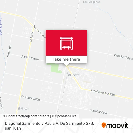 Diagonal Sarmiento y Paula A. De Sarmiento S -B map