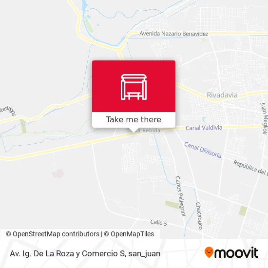 Av. Ig. De La Roza y Comercio S map