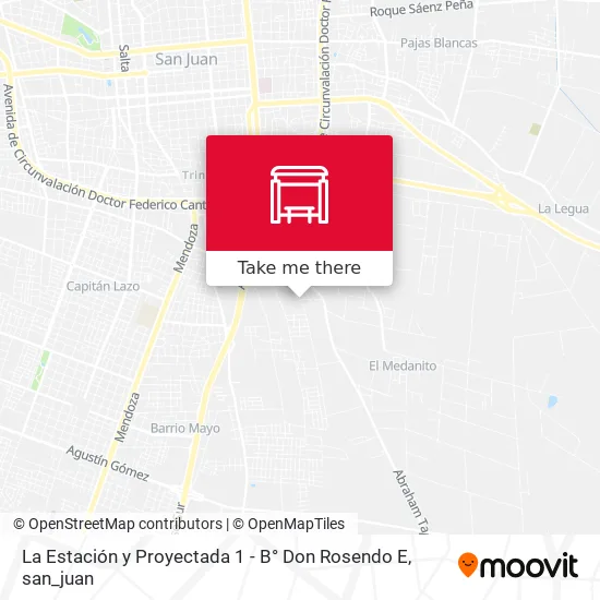 La Estación y Proyectada 1 - B° Don Rosendo E map