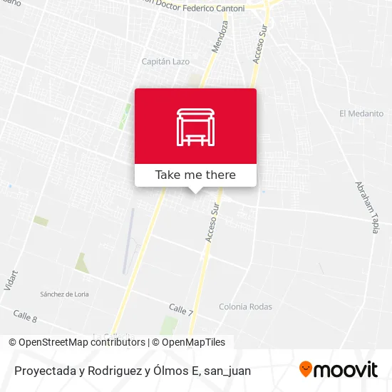Proyectada y  Rodriguez y Ólmos E map
