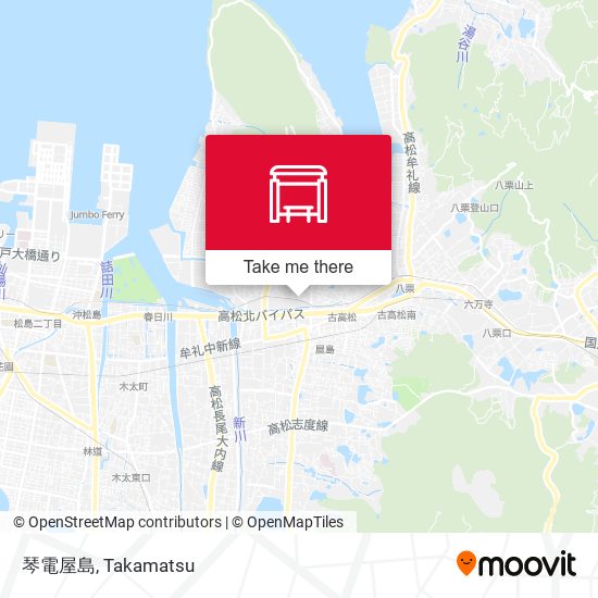 琴電屋島 map