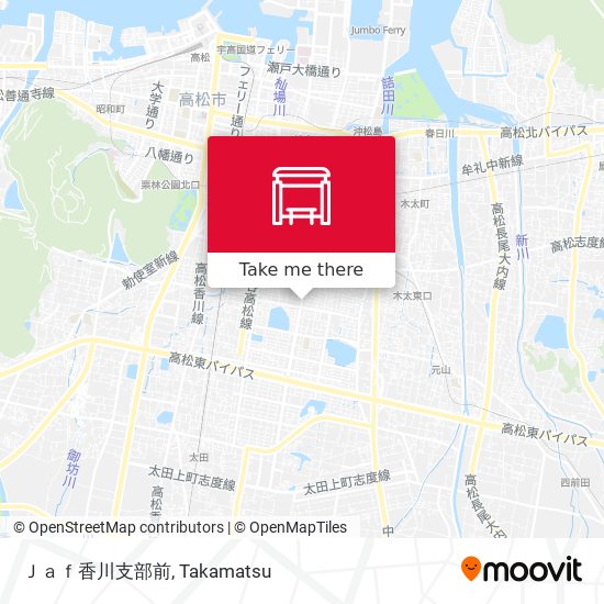 Ｊａｆ香川支部前 map