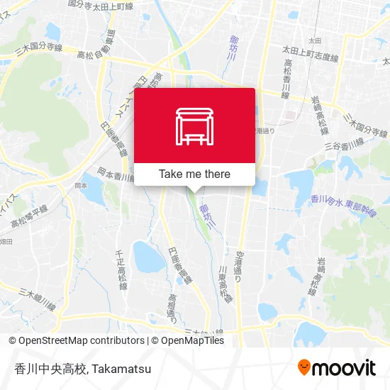 香川中央高校 map