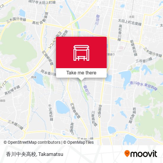 香川中央高校 map