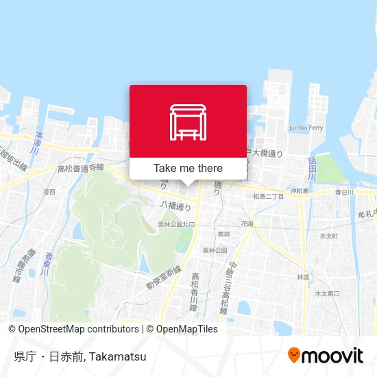 県庁・日赤前 map