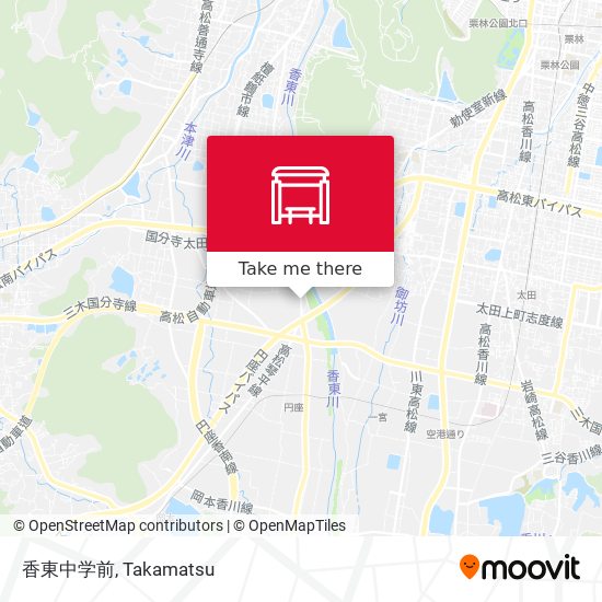 香東中学前 map