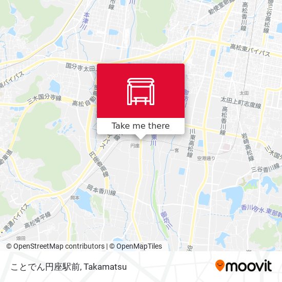 ことでん円座駅前 map