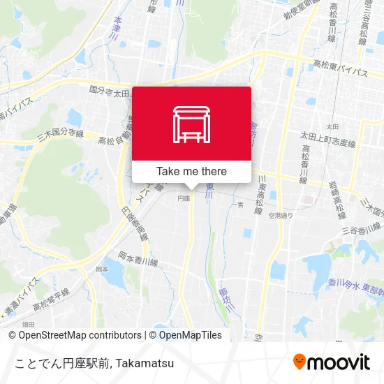 ことでん円座駅前 map