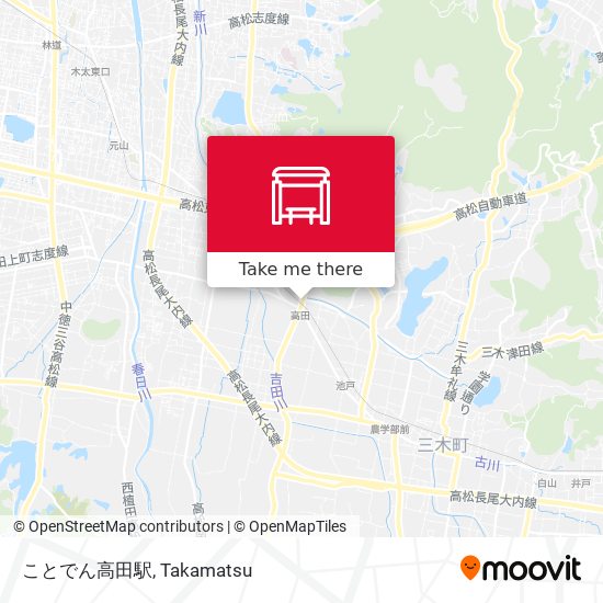 ことでん高田駅 map