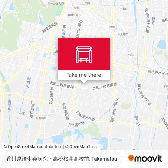 香川県済生会病院・高松桜井高校前 map