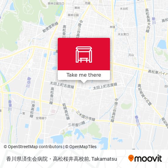 香川県済生会病院・高松桜井高校前 map