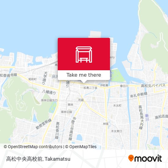 高松中央高校前 map