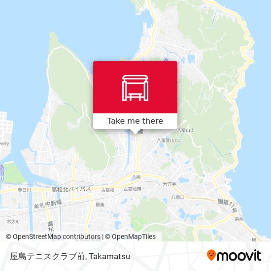 屋島テニスクラブ前 map
