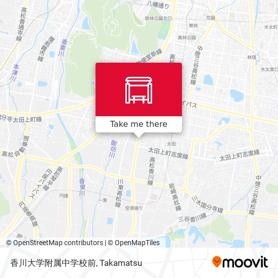 香川大学附属中学校前 map