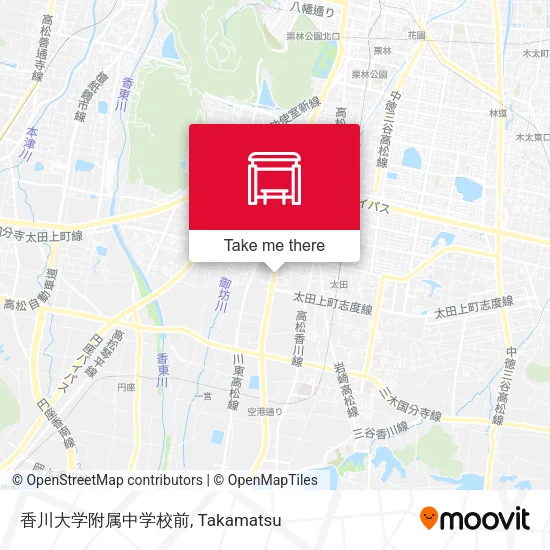 香川大学附属中学校前 map