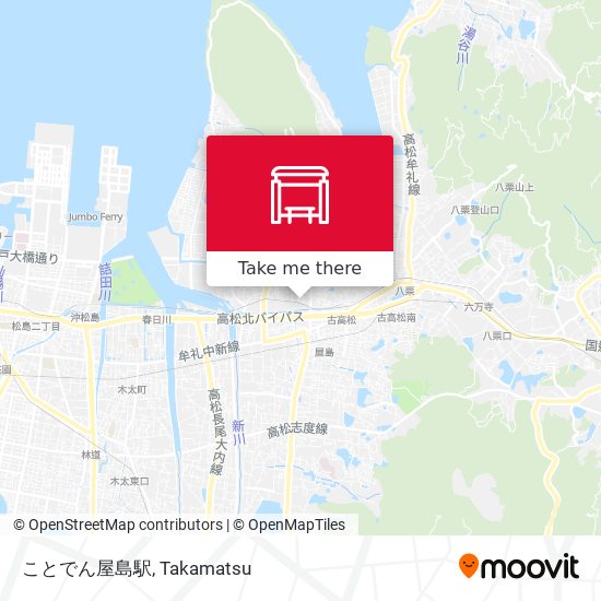 ことでん屋島駅 map