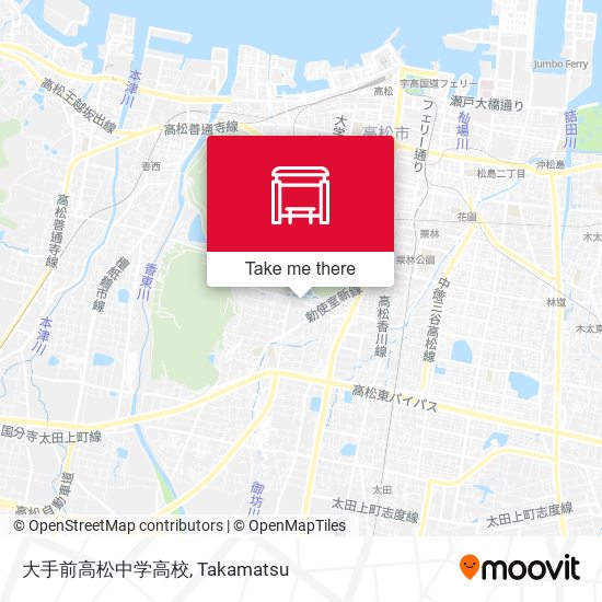 大手前高松中学高校 map