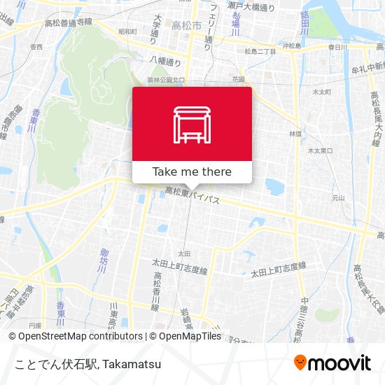 ことでん伏石駅 map