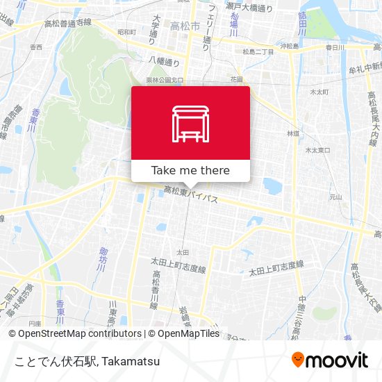 ことでん伏石駅 map