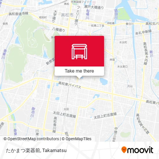 たかまつ楽器前 map