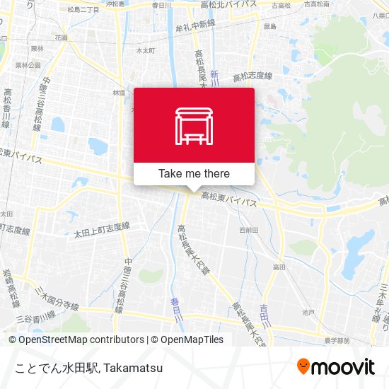 ことでん水田駅 map