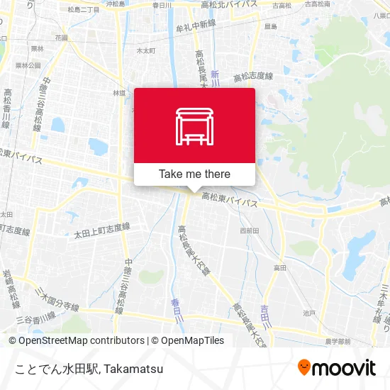 ことでん水田駅 map