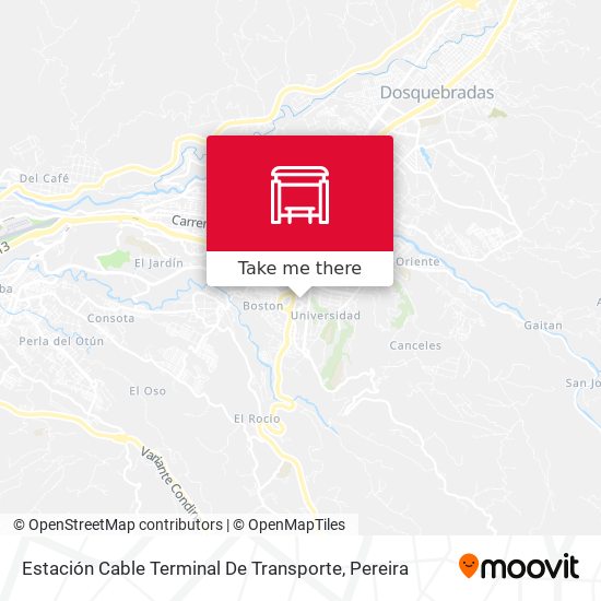 Mapa de Estación Cable Terminal De Transporte