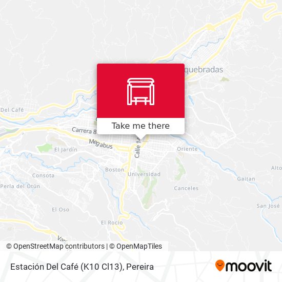Mapa de Estación Del Café (K10 Cl13)