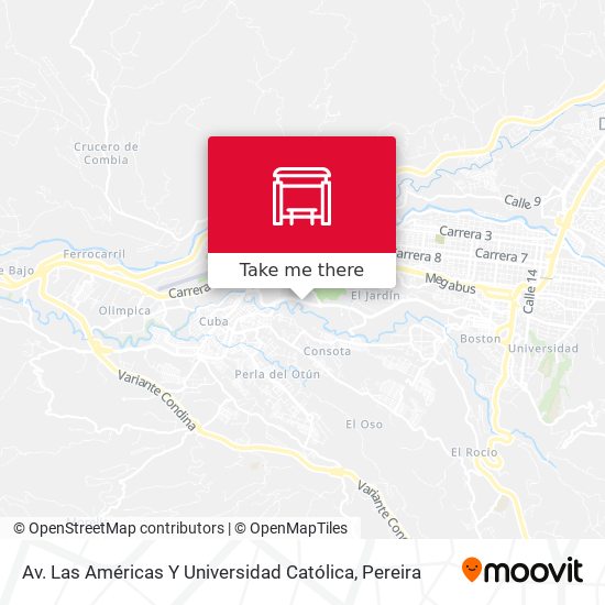 Mapa de Av. Las Américas Y Universidad Católica