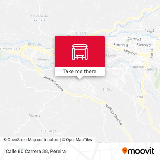 Mapa de Calle 80 Carrera 38