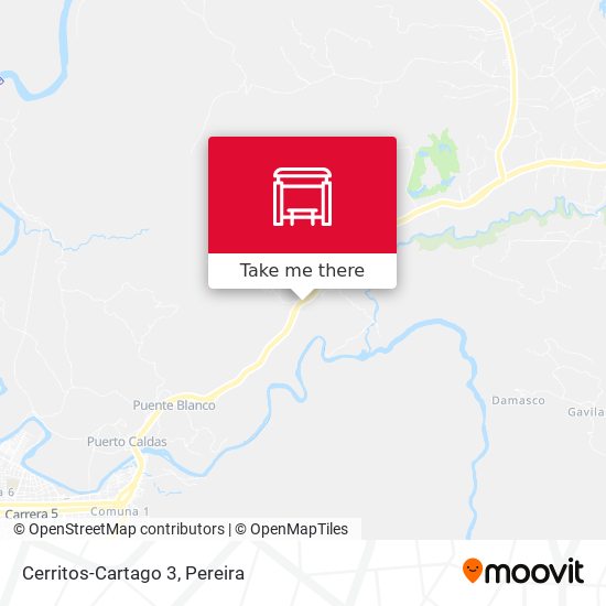 Cerritos-Cartago 3 map