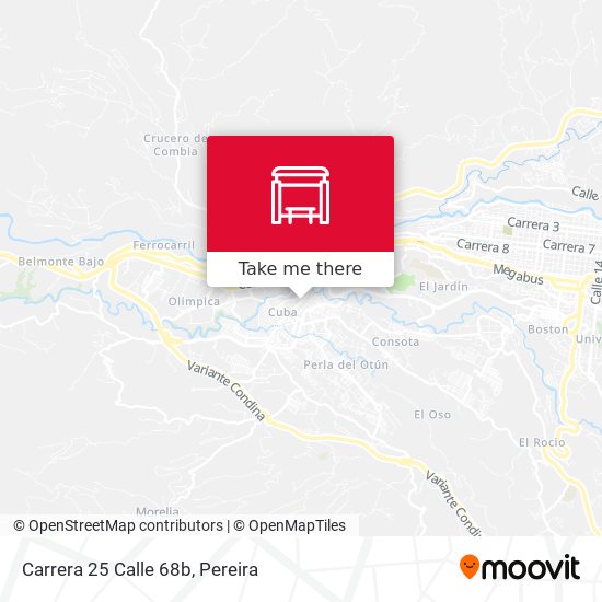 Mapa de Carrera 25 Calle 68b